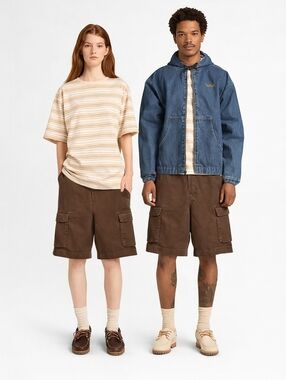 TIMBERLAND Cargo Shorts Brown Cotton 1999 Vintage Relaxed 35W
